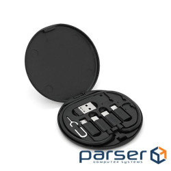 Кабель Data Cable Set, Type-C-Type-C+ перехідники (USB+Lighting+Micro), 60W, (Data Cable Set / 60B) (USB+Lighting+Micro), 60W, (Data Cable Set / 60B)