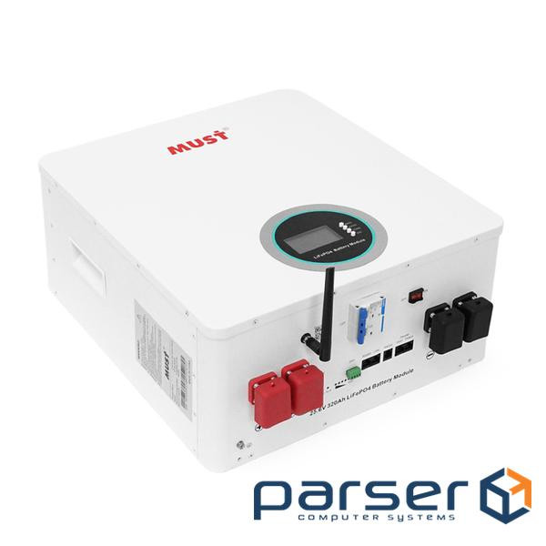 Акумуляторна батарея Must LiFePO4 LP16-24320 25.6V 300Ah, 8,2kWh, BMS100A@8S, CAN2.0 / RS232 / RS485