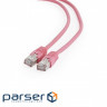 Патч-корд Cablexpert, FTP, категорія. 6, литий, 50u "штекер із засувкою, 3 м, рожевий PP6 (PP6-3M / RO)