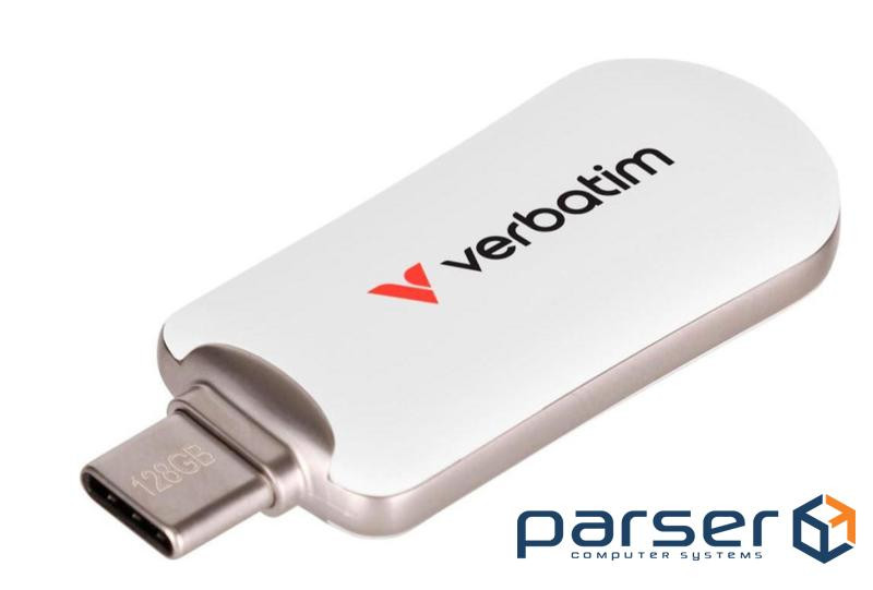 Флеш -накопичувач Verbatim Plectra USB-C білий 64 ГБ (USB 3.2 Gen 1) (30228)
