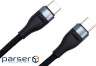 Дата кабель USB-C to USB-C 0.25m black Dengos (NTK-TC-TC-SHRT-BLACK)