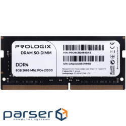 Модуль пам'яті PROLOGIX SO-DIMM DDR4 2666MHz 8GB (PRO8GB2666D4S)