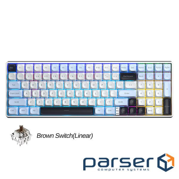 Клавіатура AULA F3032 KRGD Brown USB (6948391201757) White (6948391205755)