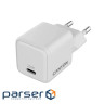 Зарядний пристрій Canyon CU20C GaN 20W 1xPD EU White (CNS-CUW20C)
