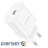 Зарядний пристрій BOROFONE BA82A Platinum USB-C PD25W White (6941991112256)