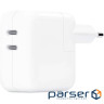 Зарядний пристрій Apple 35W Dual USB-C Power Adapter Model A2676 (MW2K3ZM/A)