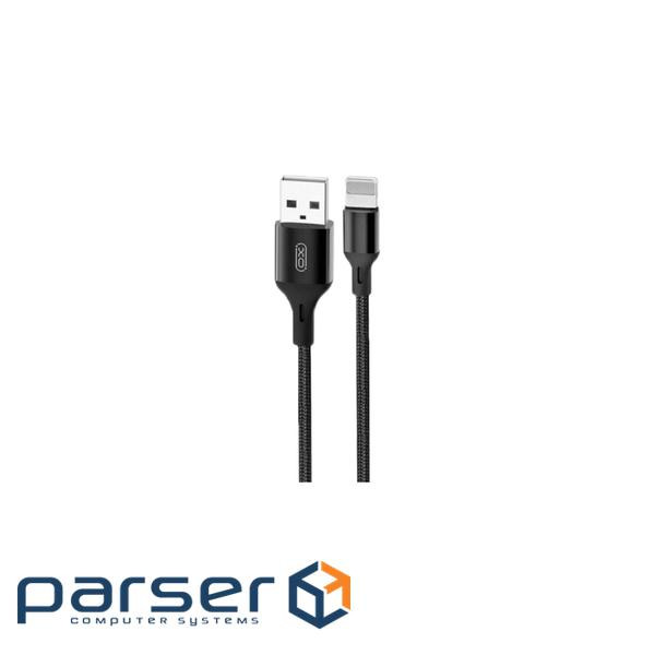 Дата кабель USB 2.0 AM to Lightning 1.0m NB143 Braided Black XO (XO-NB143i1-BK)