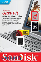 SanDisk 64GB USB 3.0 Ultra Fit USB Drive (SDCZ430-064G-G46)
