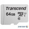 Карта пам'яті TRANSCEND microSDXC 300S 64GB UHS-I Class 10 + SD-adapter (TS64GUSD300S-A)