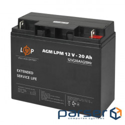 Accumulator battery LOGICPOWER LPM 12 - 20 AH (12В, 20Ач) (4163)