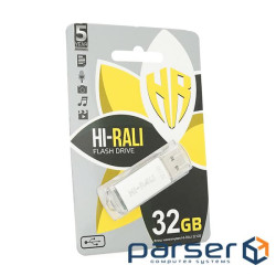 Флеш-накопичувач Hi-Rali Rocket, USB 2.0, 32GB, Metal, Blister (Hi-Rali Rocket / 32)