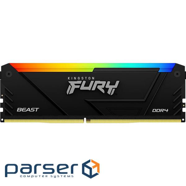 Модуль пам'яті KINGSTON FURY Beast RGB DDR4 3200MHz 32GB Kit 2x16GB (KF432C16BB12AK2/32WP)