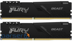 Computer memory module DDR4 8GB (2x4GB) 2666 MHz Fury Beast Black HyperX (KF426C16BBK2/8)