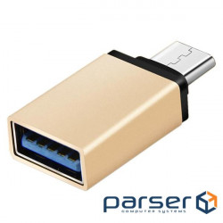Перехідник USB3.1 Type-C - USB 3.0 AF (OTG) Gold (S0955) USB3.1 Type-C - USB 3.0 AF (OTG) Gold (S0955)