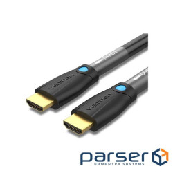 Кабель мультимедійний HDMI M to HDMI M 1.0m 4K60Hz cotton braided black zinc alloy Vention (ALMBF)