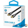Кабель мультимедійний HDMI M to HDMI M 1.0m 4K60Hz cotton braided black zinc alloy Vention (ALMBF)