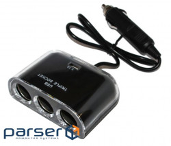 Charger Atcom ES-09 (HUB 3*DC12 + 1*USB, 2.1A) (13151)