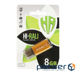 Флеш-накопичувач Hi-Rali USB Flash Drive 8Gb Stark series Gold (HI-8GBSTGD)