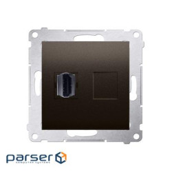 Розетка Premium 1xHDMI, коричневый (DGHDMI.01/46)