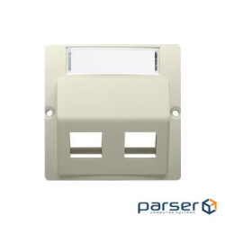 Адаптер угловой Basic 2xRJ45 Keystone, бежевый (BMGKS2P/12)
