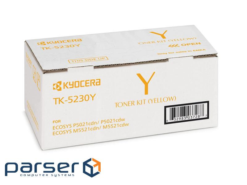 Тонер-картридж Kyocera TK-5230Y yellow (1T02R9ANL0)