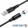 Кабель BOROFONE BX41 USB to Type-C 2.4A, 1m, PVC, PVC connectors, magnetic, Black (BX41CB)