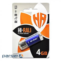 Флеш-накопичувач Hi-Rali Rocket Series USB 4GB Blue (HI-4GBVCBL)