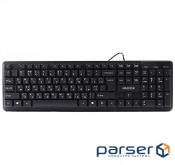 Клавіатура офісна, USB, пластик, чорний (KBM-U01-UA)
