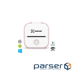 Принтер чеків UKRMARK P02PK Bluetooth, біло-рожевий (900888)