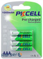 Акумулятор PKCELL 1.2V AAA 1000mAh NiMH Already Charged, 4 штуки у блістері ціна за блістер (09323)