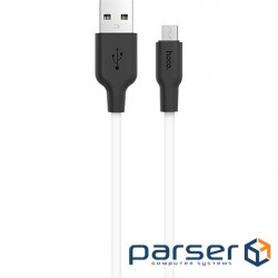 Кабель HOCO X21 USB-A to Micro-USB 1м Black/White (6957531071389)
