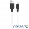 Кабель HOCO X21 USB-A to Micro-USB 1м Black/White (6957531071389)