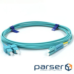 Патчкорд SC/UPC-LC/UPC MM (OM3) 1м Duplex Slim (UPC-1SCLC(MM)D(ON)S)