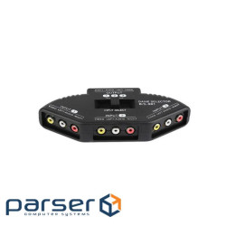 Конвертер 3 x 3RCA / 1x3RCA з перемикачем (YT-CWS-3x3RCA / 1x3RCA)
