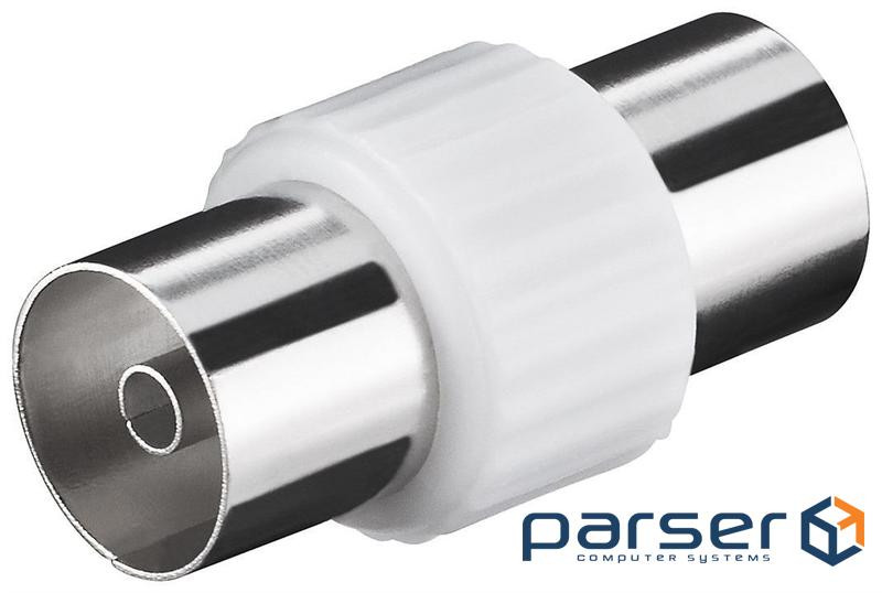 Перехідник антений Goobay RF: Coaxial F/F, адаптер прямий, металік (75.01.1536-1)