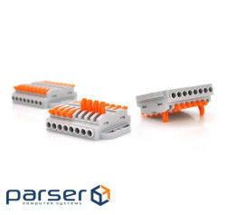 Клемна колодка з натискними затискачами 8-провідна WAGO K223-8P для розподільних короб (K223-8P / 5)