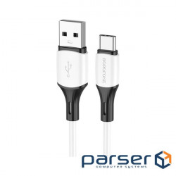 Cable BOROFONE BX79 Silicone USB to USB-C 1m White (BX79CW)