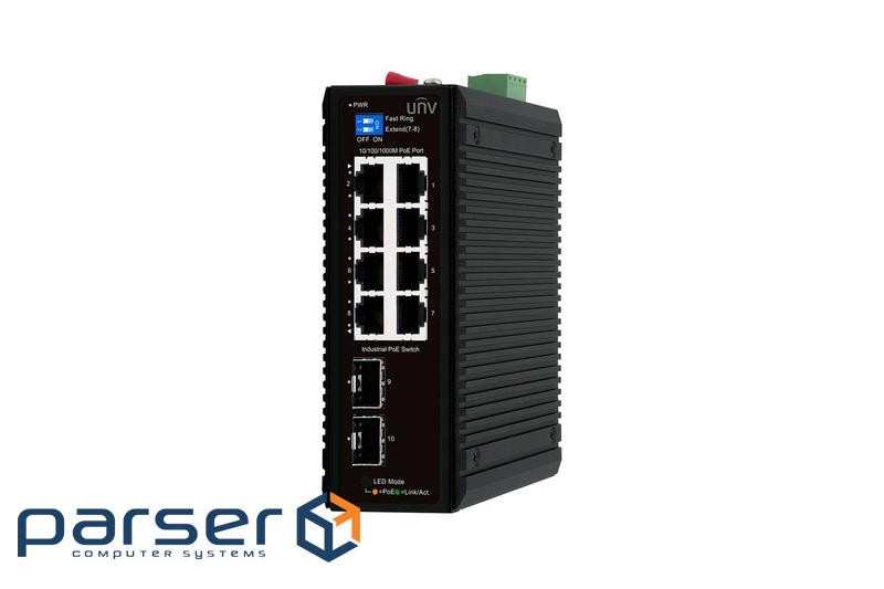 Комутатор UNV Industrial Switches Не керований (IS2000-8GT2GP-POE-IN@PWR120)