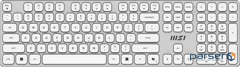 Комплект клавіатура та миша MSI FORGE K210 W COMBO WHITE UA, Wireless (S11-43UA305-Y92)