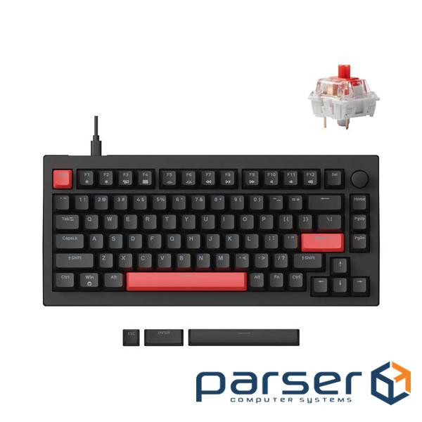 Клавіатура механічна Lemokey X4 84Key, Keychron Red, USB-A, QMK/VIA, Hot-Swap, EN/UKR, RG (X4-H1-UA)