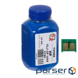 Тонер HP CLJ CP1025 35г Cyan +chip AHK (1500124)
