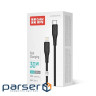 Дата кабель USB-C to Lightning 2.0m PD30W textured PVC black ColorWay (CW-CBPDCL095-BK)