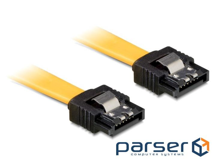 Кабель накопичувачі дата Delock (Germany) SATA 7p M / M 0.1m, Latch (70.08.2464-200)
