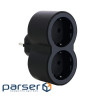 Legrand Multi-outlet plug with 2 frontal outlets black (694517)
