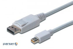 Кабель мультимедійний miniDisplayPort to DisplayPort 1.0m Digitus (AK-340102-010-W)
