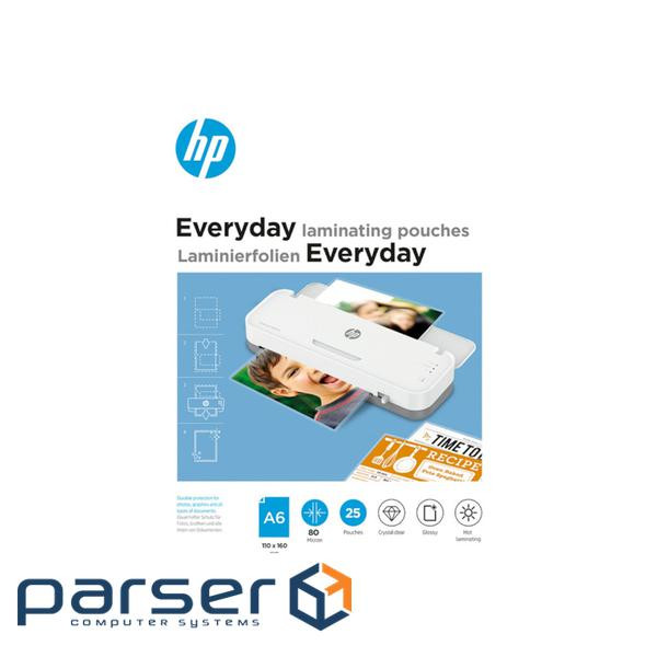 Плівка для ламінування HP Everyday Laminating Pouches, A6, 80 Mic, 110 x 160, 25 pcs (915 (838142)