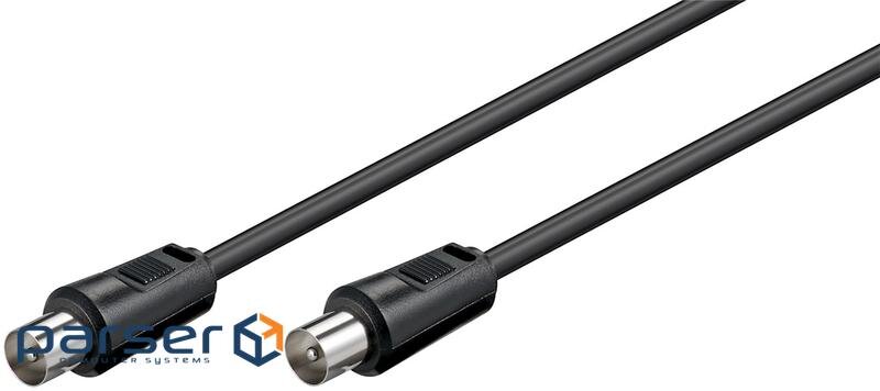 Кабель антени RF: Coaxial M / M 1.5m, 75 Ohm D = 5.0mm 2xShielded, чорний (75.06.8146-100)