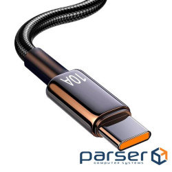 Кабель Type-C для Type-C (male to male), 10A, Підтримка SCP, QC3.0, PD до 240 (TC-TC240W-10A-B-3.0m)