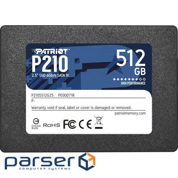 SSD PATRIOT P210 512GB 2.5" SATA (P210S512G25)