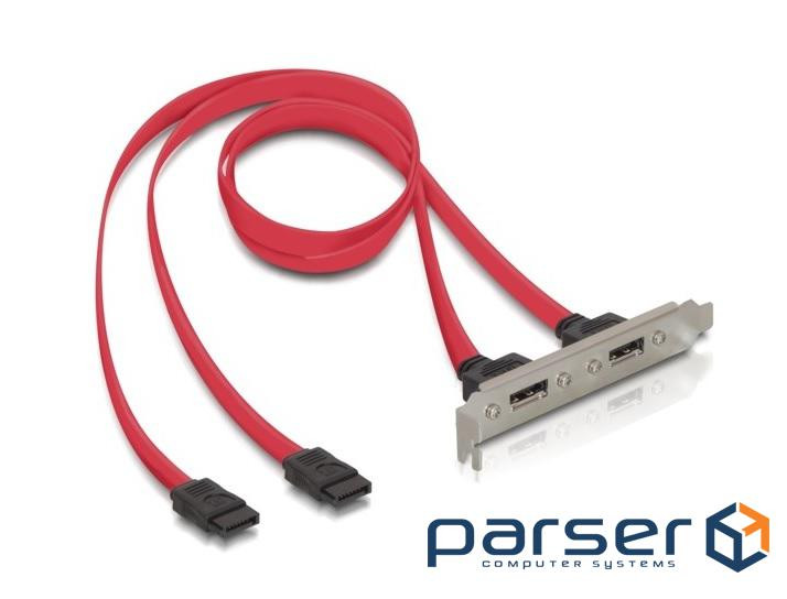 Body plank SATA 7px2->eSATAx2 M/ F,планка 0.4m,HQ (70.06.5116-50)